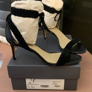 Ann Taylor Black Strappy Heels